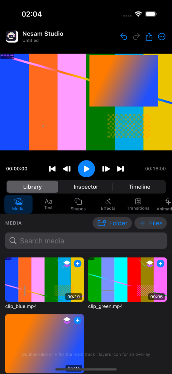 Nesam Studio on the iPhone